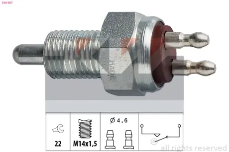 Reverse light switch. Выключатель фонаря заднего хода KW 560007