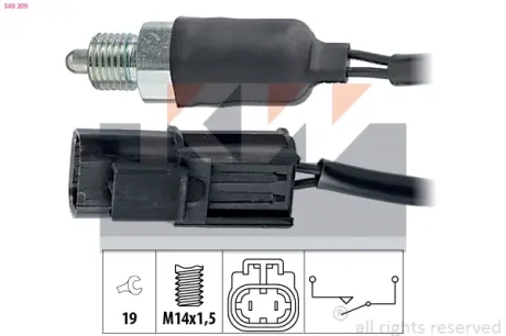 Reverse light switch. Выключатель фонаря заднего хода KW 560209