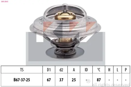 Автозапчасть KW 580 256S