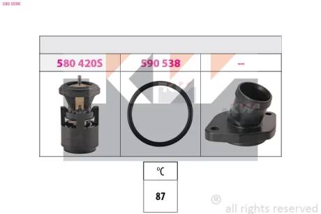 580 559K Термостат (аналог EPS 1.880.559K /Facet 7.8559K) KW 580559K