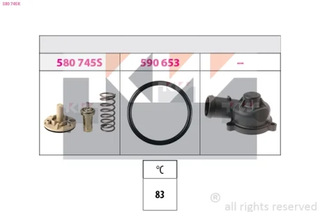 580 745K Термостат (аналог EPS 1.880.745K /Facet 7.8745K) KW 580745K