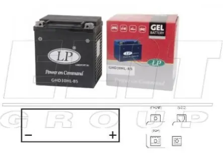 Мотоакумулятор LP GEL LANDPORT GHD30HL-BS