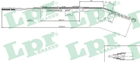 Тросик стояночного тормоза LPR C0067B