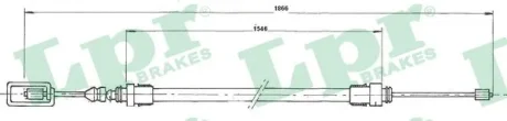 Тросик стояночного тормоза LPR C0625B