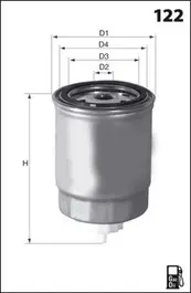 Fuel filter, Spin-On. Фильтр топливный, накручиваемый LUCAS LFDS112