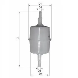 Fuel filter, In-line. Фильтр топливный, проточный LUCAS LFPF001