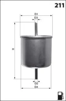 Fuel filter, In-line. Фильтр топливный, проточный LUCAS LFPF007