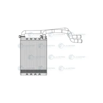 Радіатор опалювача Nissan Juke (F15) (10-) 202*162*26 (Трубки+хомути, 2шт.) (LRh 14KA) Luzar LUZAR LRh14KA