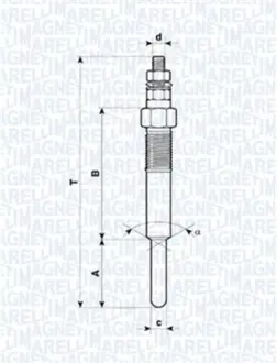 Glow plug. Свеча накаливания MAGNETI MARELLI 062583101304