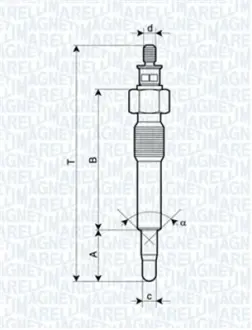 Glow plug. Свеча накаливания MAGNETI MARELLI 062583202304