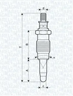 Glow plug. Свеча накаливания MAGNETI MARELLI 062900005304