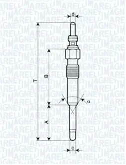 Glow plug. Свеча накаливания MAGNETI MARELLI 062900006304