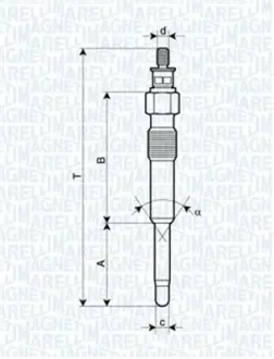 Glow plug. Свеча накаливания MAGNETI MARELLI 062900007304