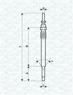 Glow plug. Свеча накаливания MAGNETI MARELLI 062900009304
