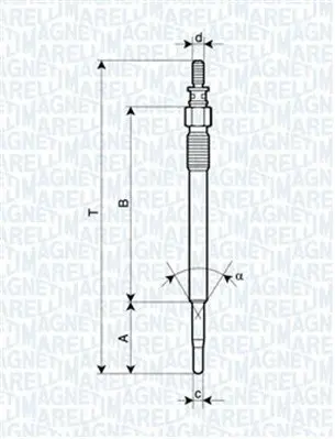 Свічка розжарення MAGNETI MARELLI 062900022304 (фото 1)