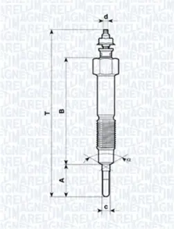 Glow plug. Свеча накаливания MAGNETI MARELLI 062900044304