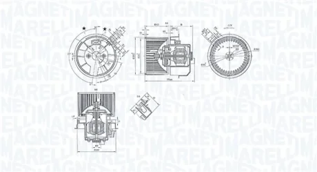 Вентилятор салону DACIA DUSTER, LOGAN II, LOGAN MCV II, SANDERO II RENAULT CLIO IV, DUSTER, LOGAN I, LOGAN/STEPWAY II, SANDERO/STEPWAY II, THALIA III 0.9-2.0 02.08- MAGNETI MARELLI 069412247010