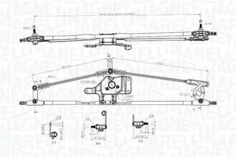 Механізм склоочисника в зборі MAGNETI MARELLI 085570718010