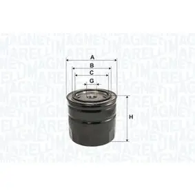 Oil filter, Spin-On. Фильтр масляный, накручиваемый MAGNETI MARELLI 152071758725