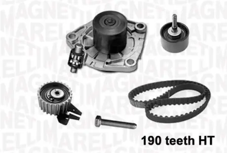 Водяной насос + комплект зубчатого ремня MAGNETI MARELLI 341401040001