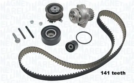 Водяной насос + комплект зубчатого ремня MAGNETI MARELLI 341401450001