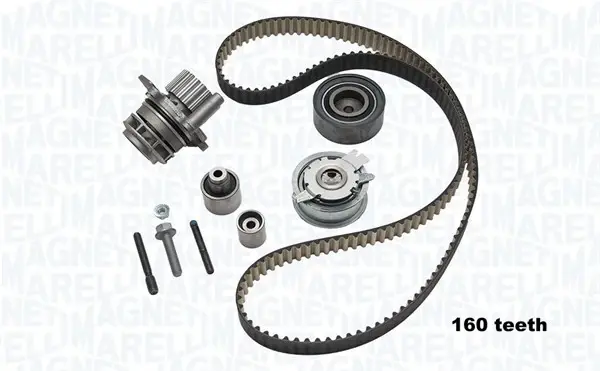 Водяной насос + комплект зубчатого ремня MAGNETI MARELLI 341404080002 (фото 1)
