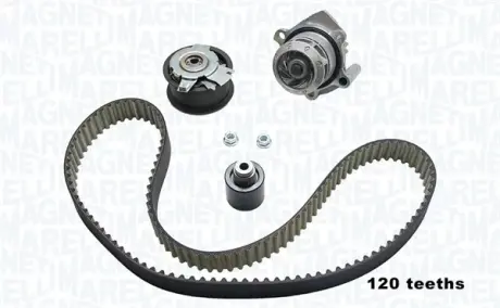 Водяной насос + комплект зубчатого ремня MAGNETI MARELLI 341404790003