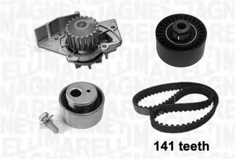 Водяной насос + комплект зубчатого ремня MAGNETI MARELLI 341405990001