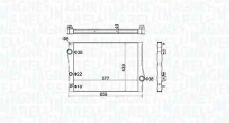 Радіатор системи охолодження MAGNETI MARELLI 350213163500