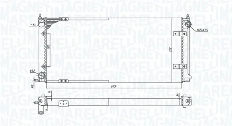 VW радіатор вод. охолодження GOLF GTD 1.6 85- MAGNETI MARELLI 350213188300