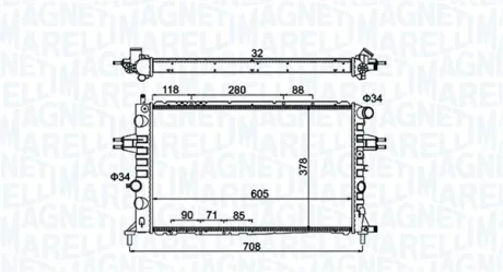 Радіатор OPEL ASTRA G -05 MAGNETI MARELLI 350213192300