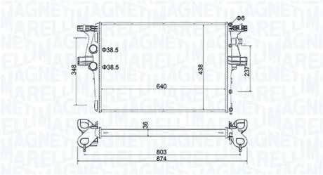 Радіатор двигуна IVECO DAILY V, DAILY VI 2.3D-Electric 09.11- MAGNETI MARELLI 350213204600