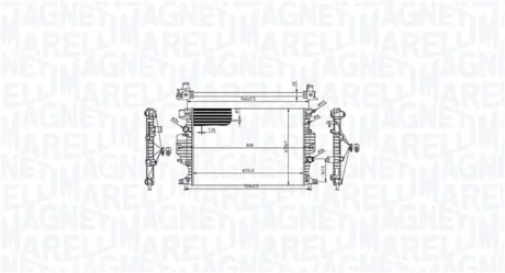 Радіатор двигуна FORD GALAXY III, MONDEO V 1.5/2.0D 09.14- MAGNETI MARELLI 350213215900