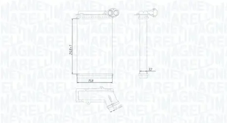 Радіатор пічки FORD GALAXY I, GALAXY MK I SEAT ALHAMBRA VW SHARAN 1.8-2.8 03.95-03.10 MAGNETI MARELLI 350218422000