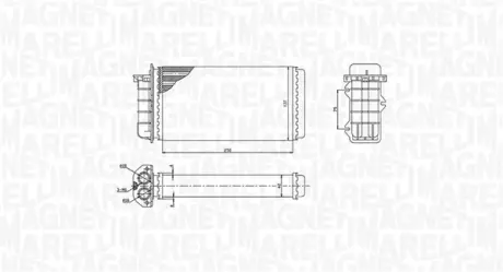 FIAT радіатор опалення Bravo,Marea,Alfa Romeo 145/146 MAGNETI MARELLI 350218441000