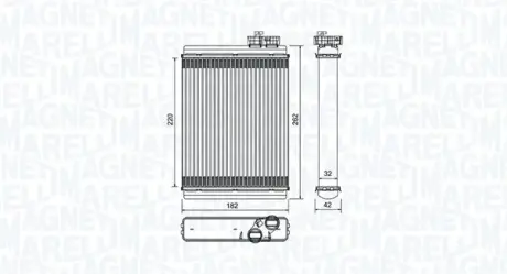 Радіатор пічки AUDI A4 ALLROAD B8, A4 B8, A5, Q5 1.8-4.2 06.07-05.17 MAGNETI MARELLI 350218471000