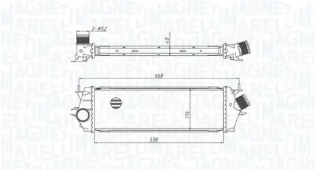 RENAULT Інтеркулер Trafic II 2.0/2.5dCi 01-, Opel Vivaro MAGNETI MARELLI 351319205340