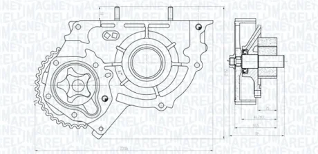 OPEL помпа мастила з шертернею Astra H/G 1.7DI/DTI/CDTI MAGNETI MARELLI 351516000004