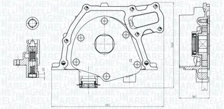 OP0017 Масляный насос MAGNETI MARELLI 351516000017