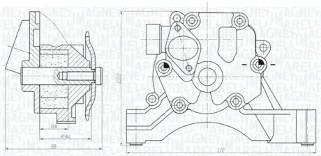 OP0033 Масляный насос MAGNETI MARELLI 351516000033
