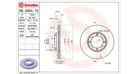 Тормозной диск MAGNETI MARELLI 360406000200