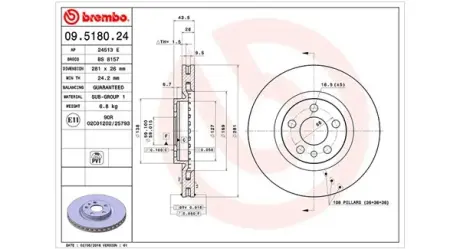 Тормозной диск MAGNETI MARELLI 360406000600