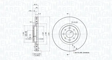 Тормозной диск MAGNETI MARELLI 360406010400