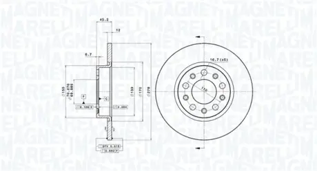 Тормозной диск MAGNETI MARELLI 360406011401
