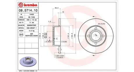 Тормозной диск MAGNETI MARELLI 360406012400