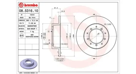 Тормозной диск MAGNETI MARELLI 360406014100
