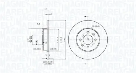Тормозной диск MAGNETI MARELLI 360406014500