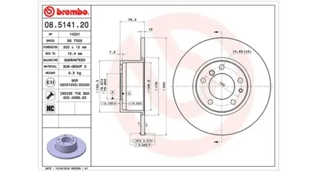 Тормозной диск MAGNETI MARELLI 360406015500