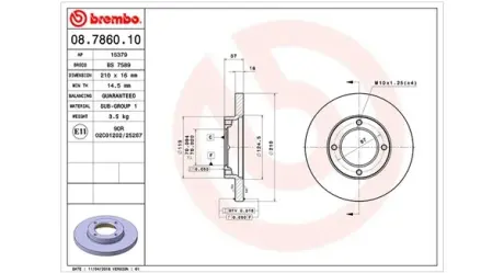 Тормозной диск MAGNETI MARELLI 360406019500