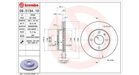 Тормозной диск MAGNETI MARELLI 360406024900